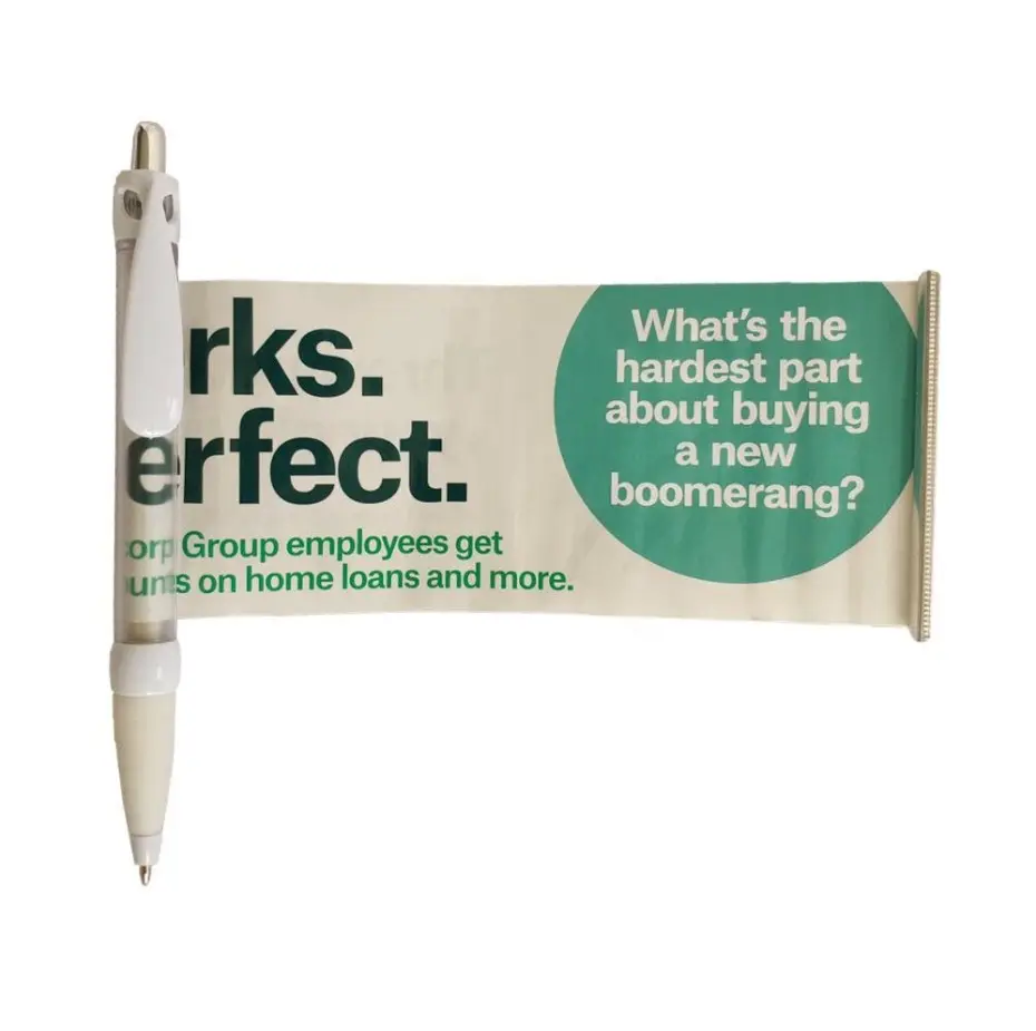 Logo Printed Promotional Message Pen Banner Pen Flag Pen