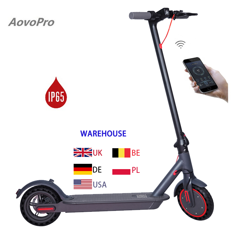Aovo Pro для США, Великобритании ЕС складские запасы patinete electrico 3 уровня скорости 30mph 35 км Диапазон электрический скутер 2021 E скутер