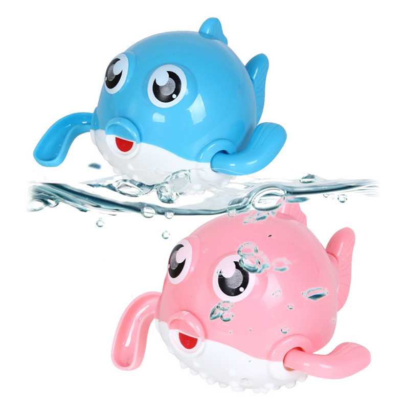 Cartoon plastic fish baby bath time water shower games gift toys set swimming