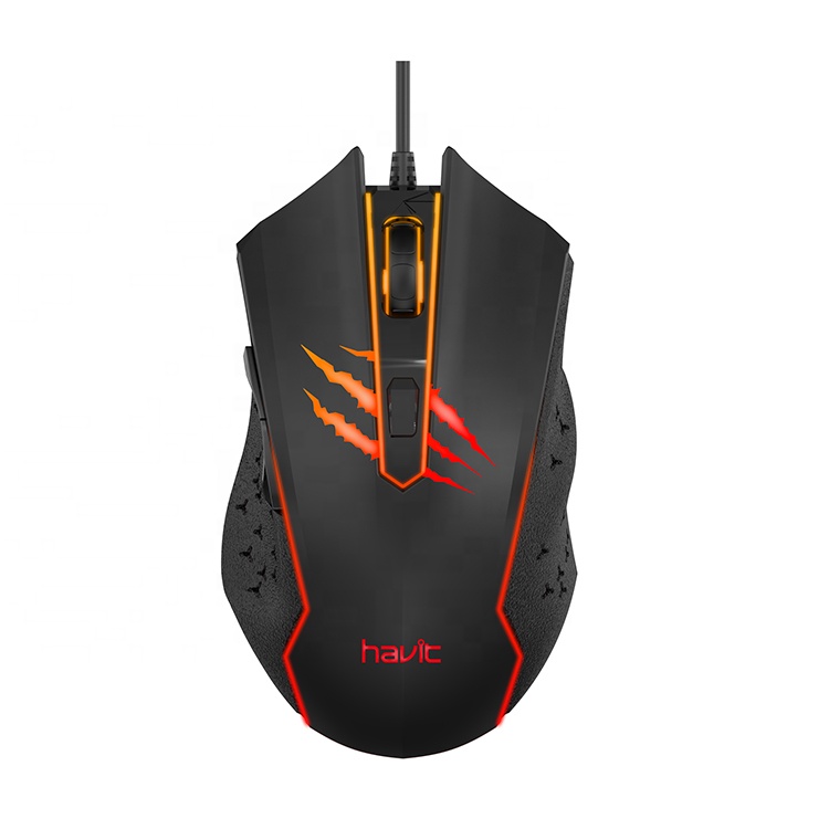 MS1027 Havit 2021 oem 6 клавиш 3600 точек/дюйм легкая эргономичная мышь, игровая компьютерная оптическая мышь для геймеров