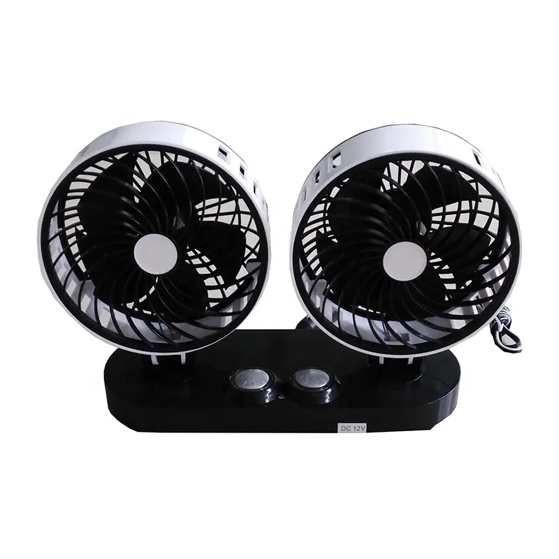 6 inch dual head With Clip dc cool Auto Oscillating Fan car fans