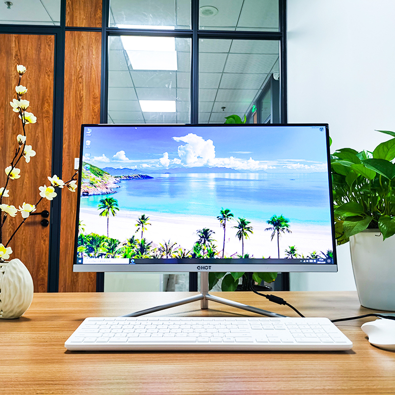 22 24 Inch White Black Desktop Computer Full Set 4K Hd Gaming Business All In One Pc