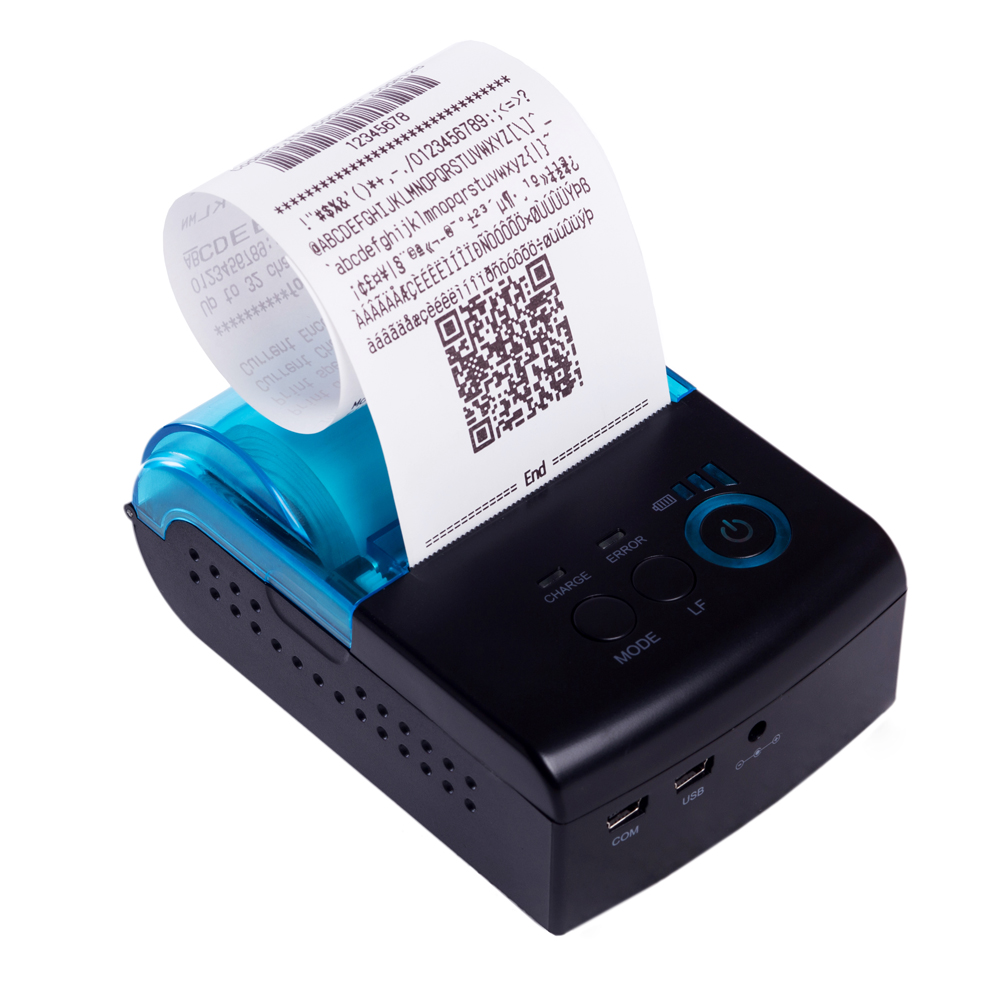 Portable Android/iOS Thermal Printer 58mm Bluetooth&Usb Interface