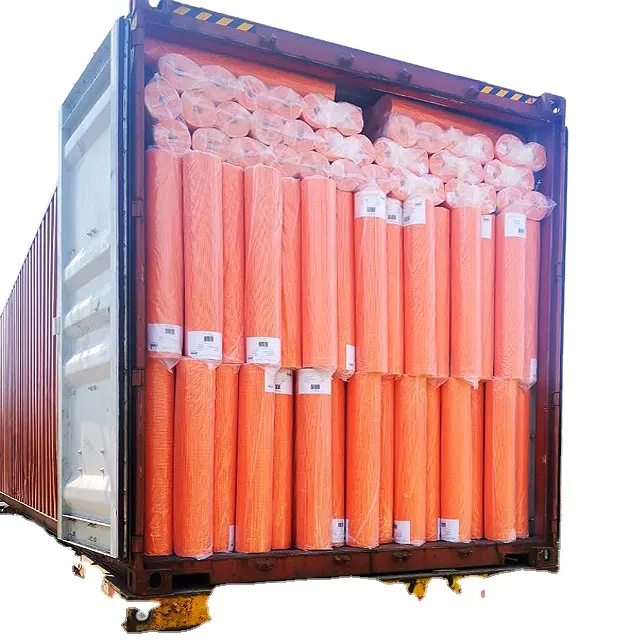 China Factory Supply 4x4 160gr/m2 orange blue Glass fiber mesh fiberglass mesh wall plaster net for turkey market