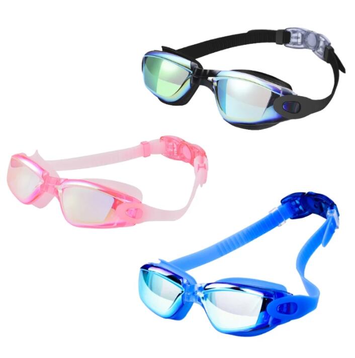 Professional Silicone Swimming Glasses Anti-fog Electroplating UV for Men Women Diving Water Sports swim goggles