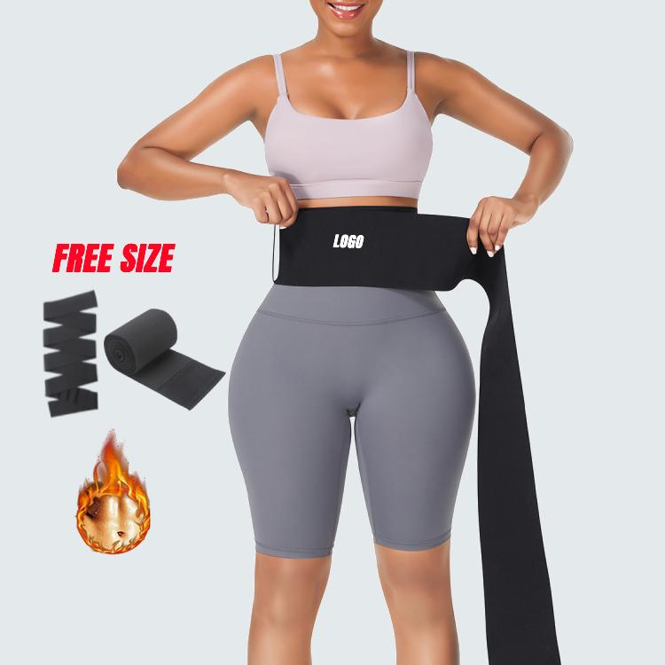 2021 cusotm logo invisible tummy wrap waist tummy Bands free size waist tummy wrap waist trimmer trainer