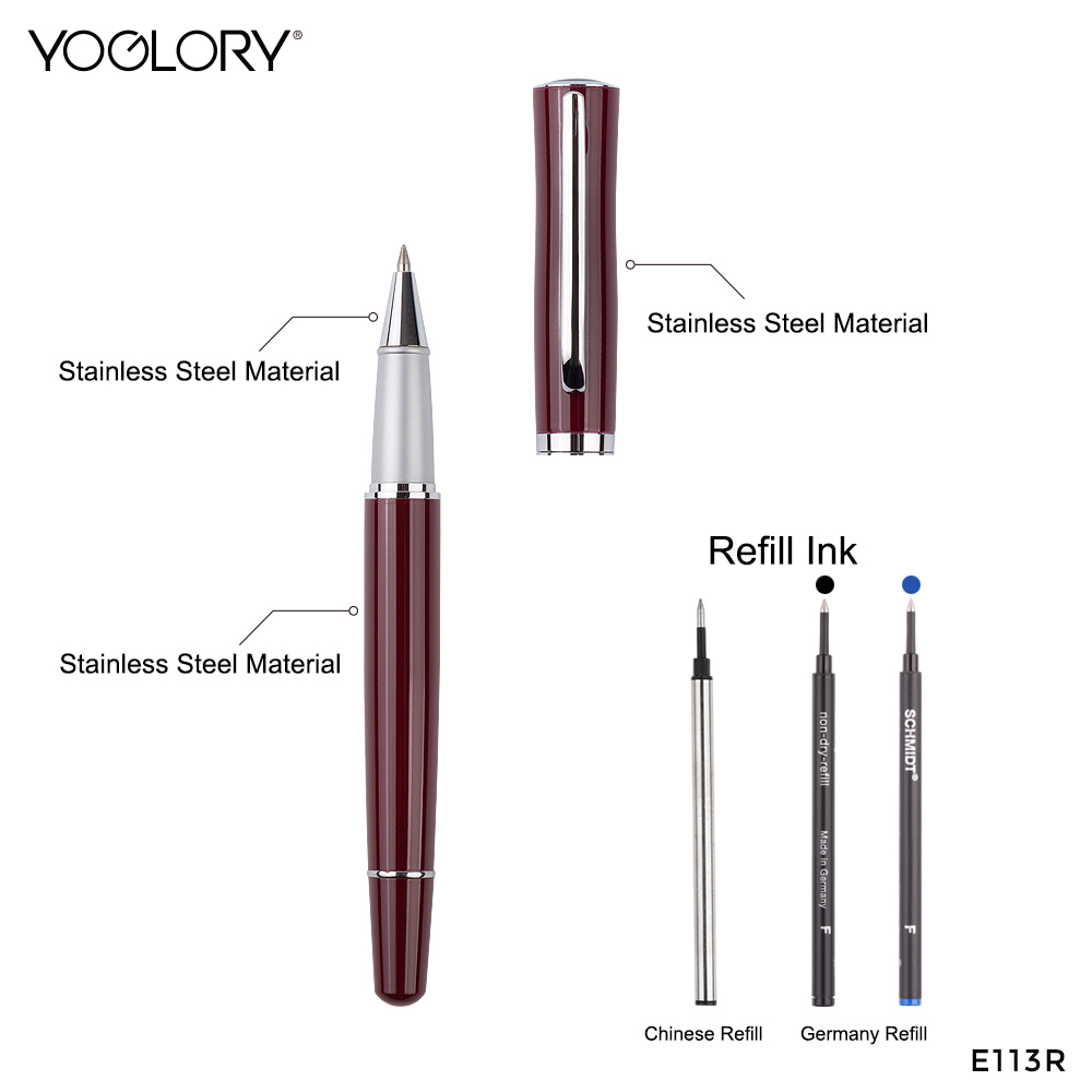 Шариковая ручка YOGLORY Maroon с изогнутым зажимом, с шелкографией или логотипом лазерной гравировки в качестве хорошего подарка для ваших клиентов
