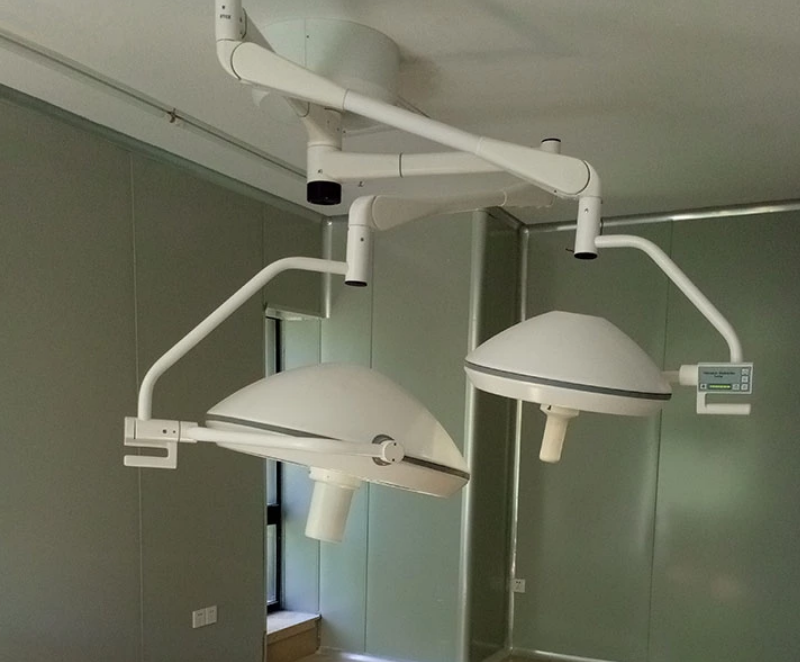 Veterinary mounted ceiling double head halogen surgical light ot led surgical light price