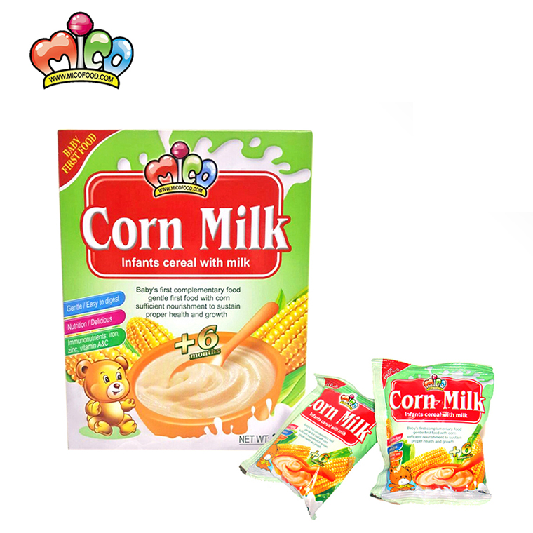 Baby infant cereal food corn milk