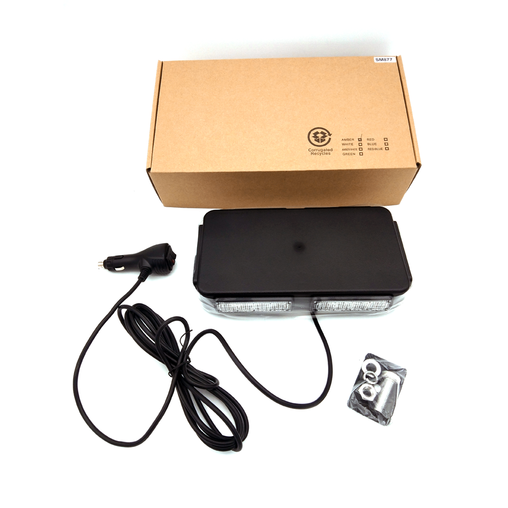 E-mark High Power Emergency Amber Strobe Mini Light Bar SM877