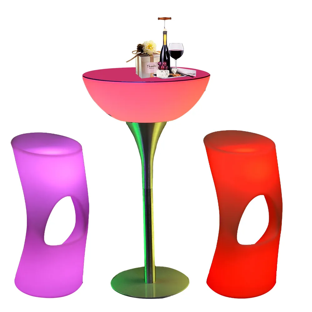 color changing battery operated illuminated led bar bench plastic led light up furniture high cocktail bar tables and chairs set