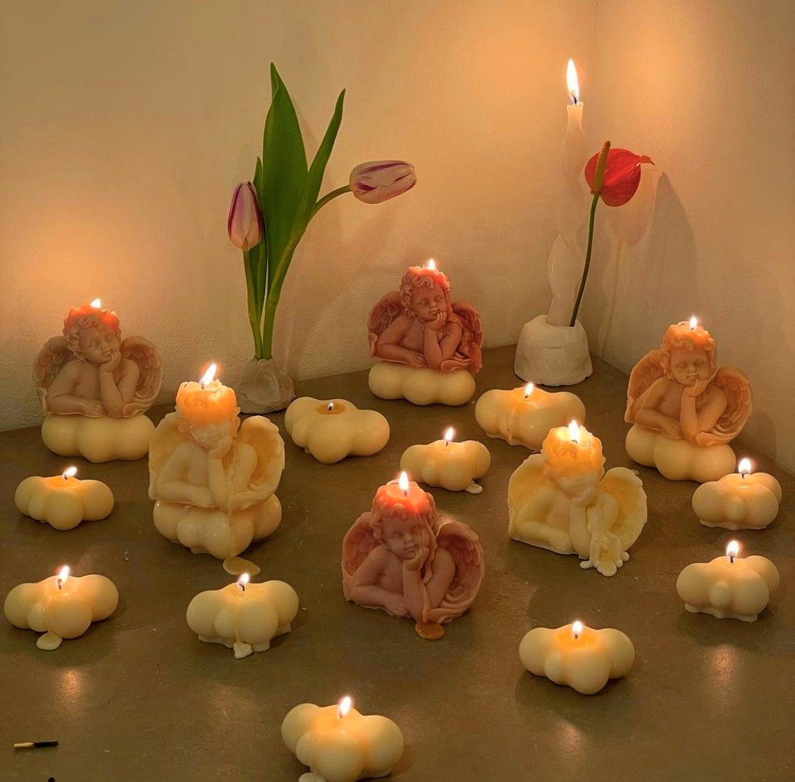 Angel scented candle wholesale romantic new style hand gift soybean wax decorative scented candles set gift box