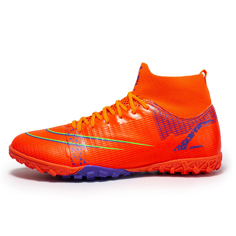 quality OEM brand Men women Cleats Boots Soccer Sneakers Football Shoes Futsal play train professional red footwear