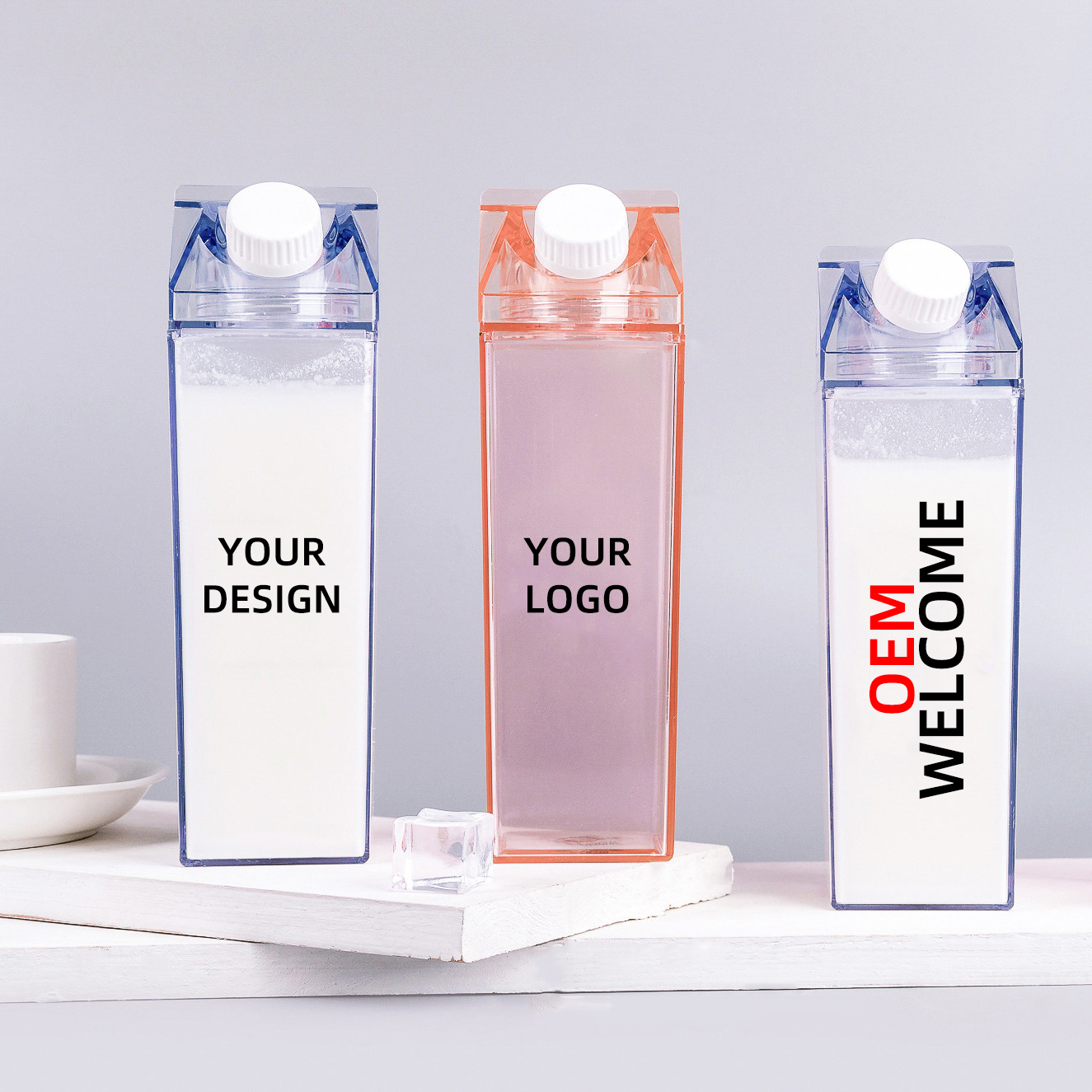 Cool-Chunlong Drink Ware Co,Ltd Экологически чистая коробка для молока 1000 мл прозрачная пластиковая бутылка для воды с логотипом на заказ