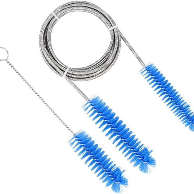 Customizable Industrial Grade CPAP Mask Cleaner Kit Stainless Steel and Nylon Tube Cleaning Brush OEM Supported Long Shape