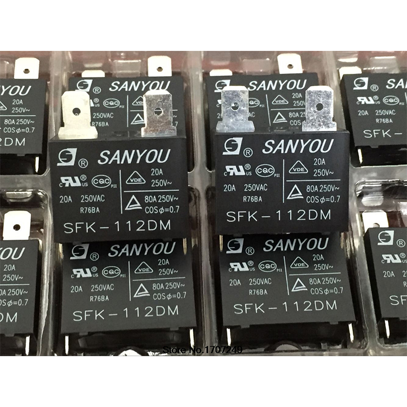 SFK-112DM 12VDC 20A 250VAC SANYOU Реле t73 реле 12v 4-контактный реле для кондиционера