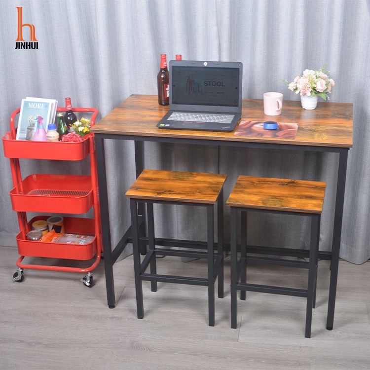 Dining table set kitchen counter with bar chairs