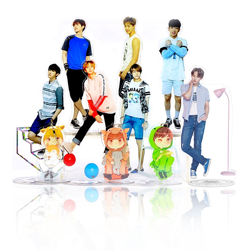 Оптовая продажа товаров Kpop Idol 21 см Monsta X прозрачная акриловая подставка