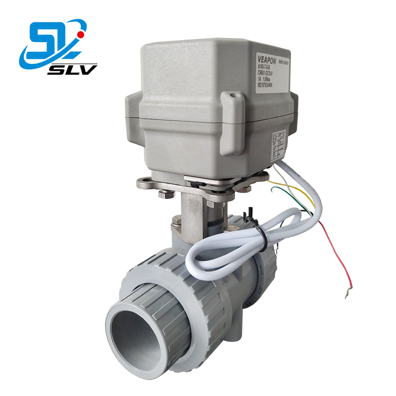 Electronic150psi валв воды, мини пластиковая труба, ПВХ моторизованный шар из НПВХ, электрический клапан для бассейна для полива