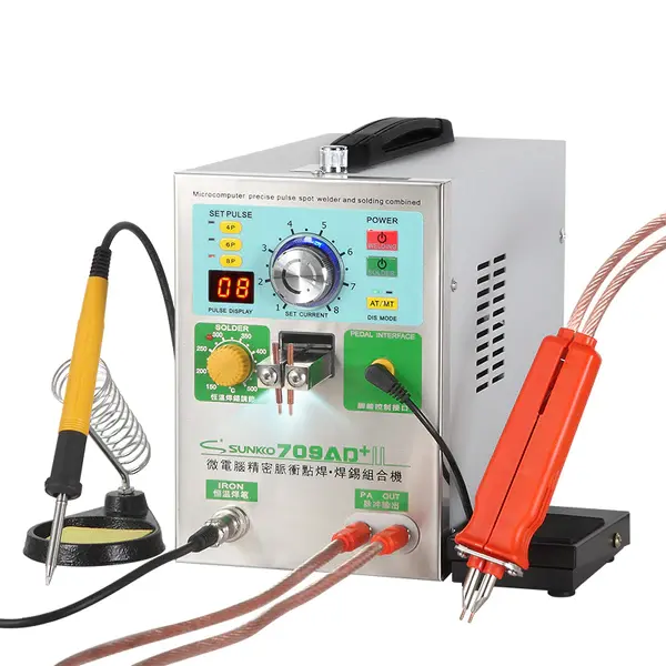 Sunkko Spot Welding Machine 709ad+ 18650 Battery Spot Welders With 70b Soldering Pen And Double Led Moveable