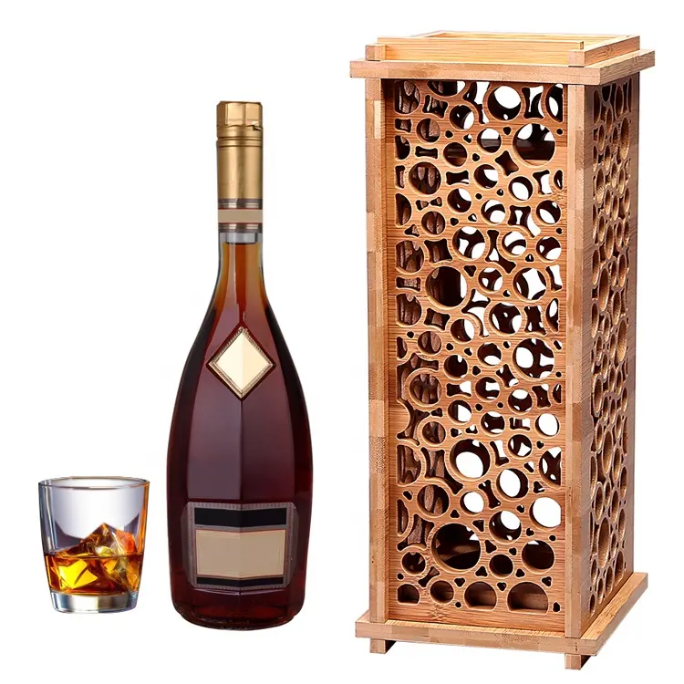 Bamboo Box Luxury Unfinished Bamboo Wine Packing Breathable Wine Box Wine Wood Box