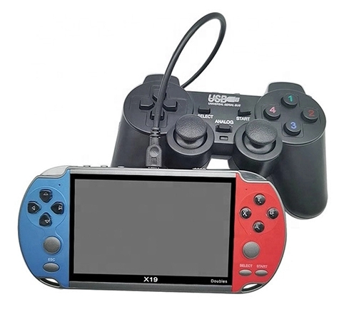 Портативная игровая консоль X19, экран 4,3 дюйма, 32 бит, 8 ГБ, игровые консоли для двух игроков
