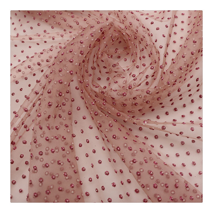 Most popular factory outlet polyester tulle dot matrix fabric for girl's skirt