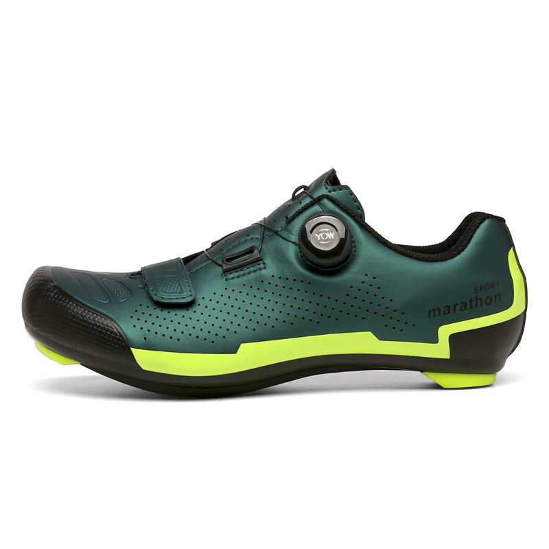 Rotating buckle breathable cycling shoes mountain bike water proof and anti-kick mesh lining velcro-strap lock shoes