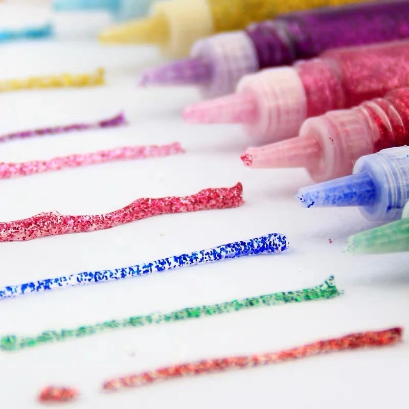 Christmas Decoration Coloring Diy Painting Glitter Pigment Glue Glitter Glue for Painting