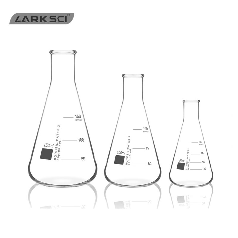 Larksci Laboratory 50ml-5000ml Borosilicate Glass Conical Flask