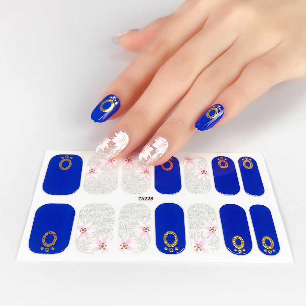 ARLANY 14 Pcs 3D Hot Selling Easy off Waterproof nail stickers Nail designer stickers Nail Art Strips