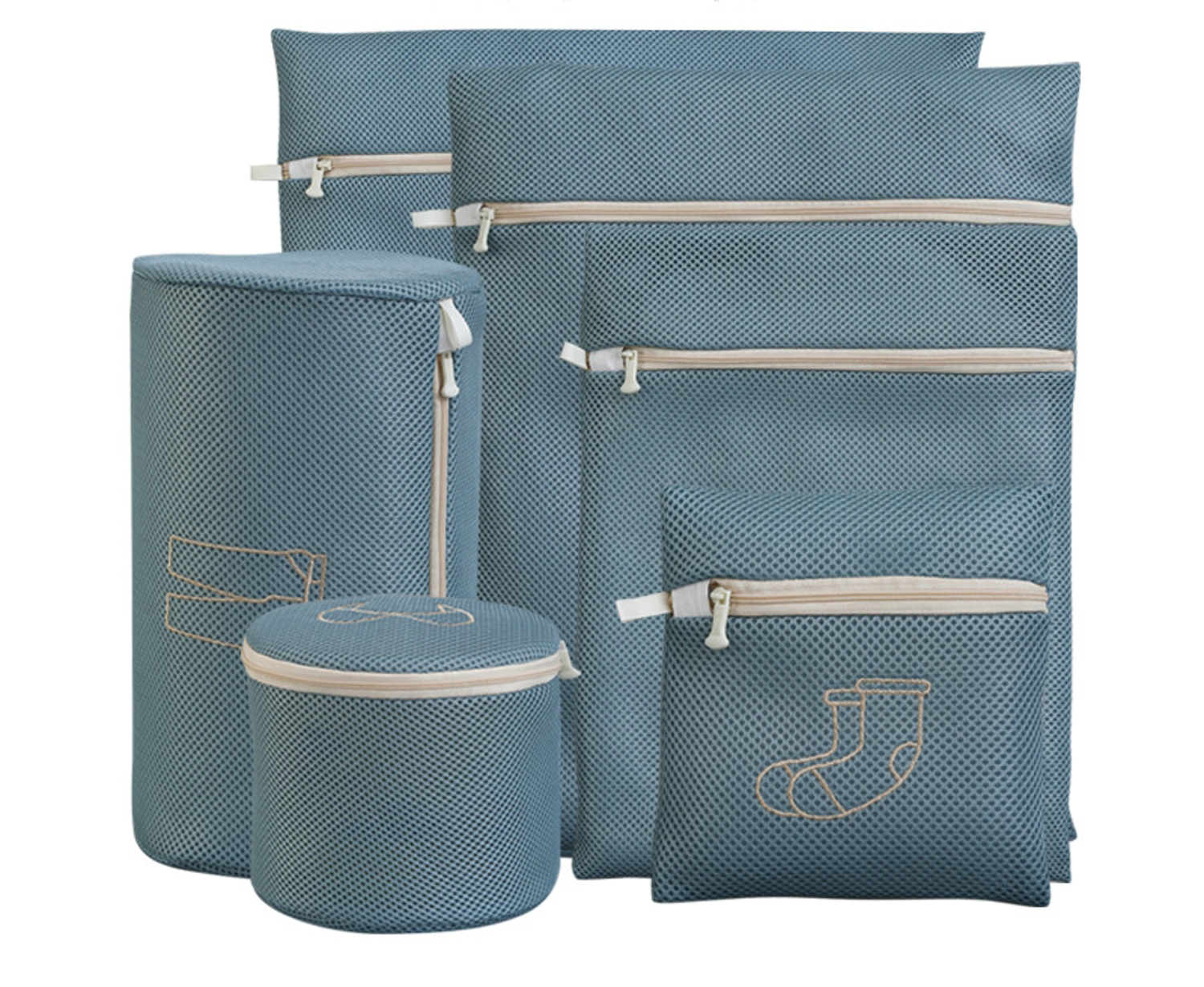 Embroidery Thickened Anti-Deformation Laundry Bag Household Underwear Jacket Care Washing Bag Set Mesh Bag