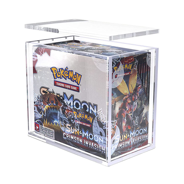 Pokemon Magnetic Acrylic Booster Box Protector Case WOTC Sun and moon BASE SET