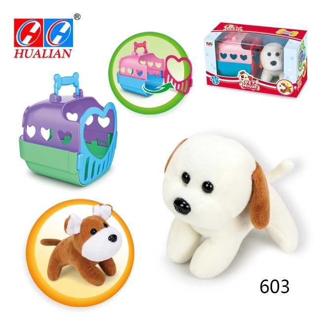 Подарочные игрушки, миниатюрная плюшевая игрушка, собака, щенок, мягкая собака с переноской