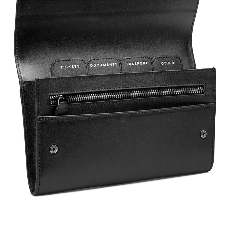 Customized design tickets passport organizer case leather document holder