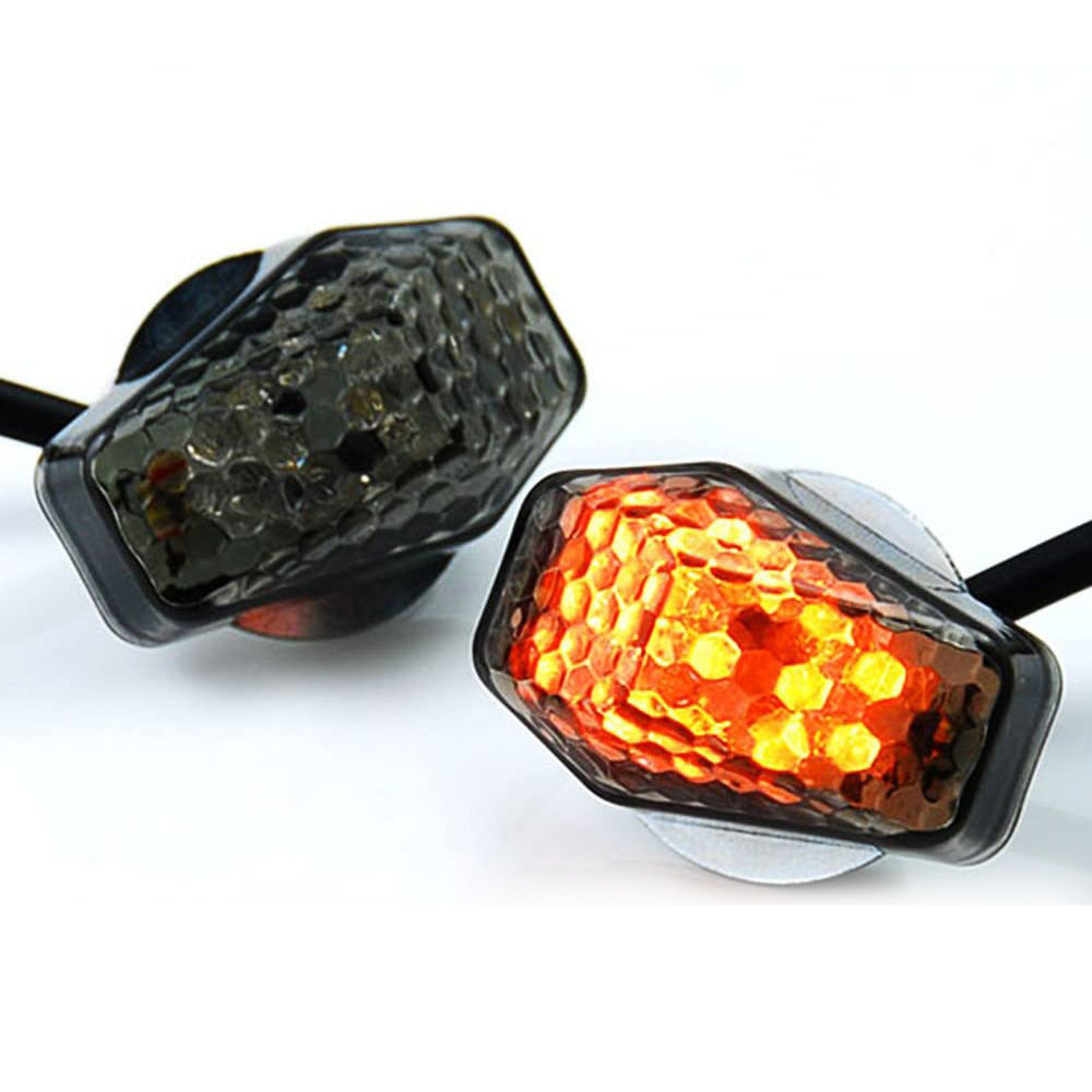 Waterproof Led Flush Mount Smoke Turn Signal Motorcycle Led Indicator Light For Electric Bikes Scooter WG072