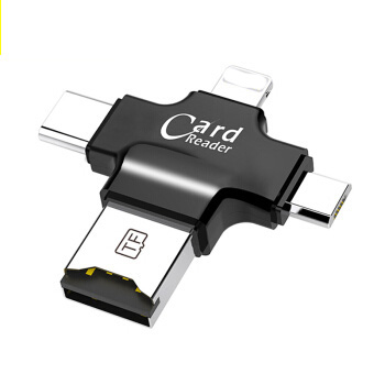 4 в 1, крестообразное очертание Type-C Micro USB адаптер OTG кард-ридер для смартфонов ноутбуков и настольных ПК