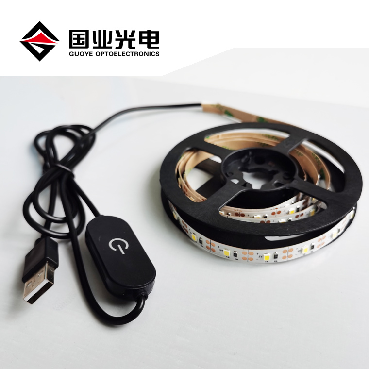 Новая светодиодная лента 5 в 2835 60 светодиодов 1 метр Теплый чистый белый USB сенсорный диммер 1,5 м кабель светодиодная световая лента удобная для художественного украшения