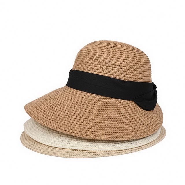 Custom Women Visor Sun Sunmer Beach Straw Hat for Women