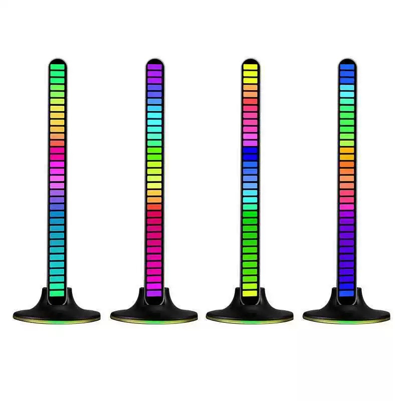Car Sound Activated Panel Rhythm Music Lamp Digital Led Equalizer Car Stickers Light RGB Voice Control Rhythm Light
