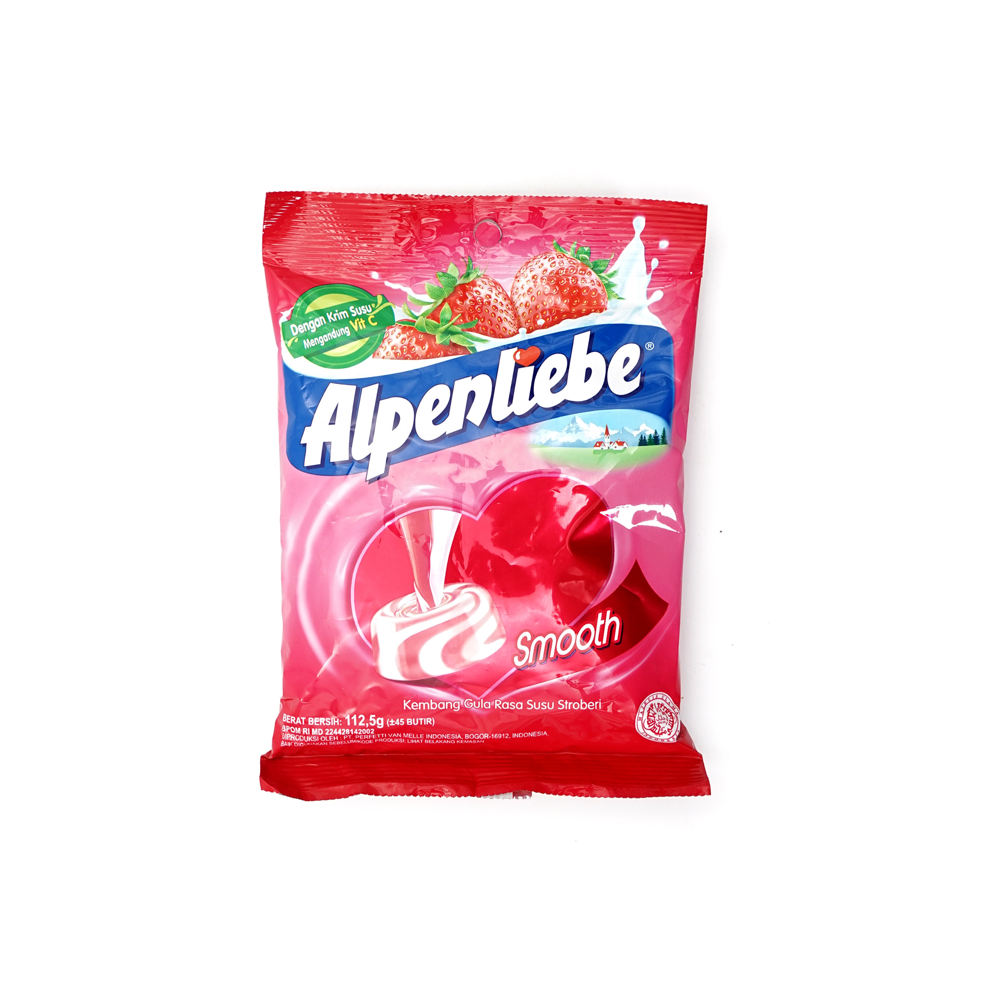 Конфета лучшего качества Alpen liebe клубника 112,5 г для отдыха