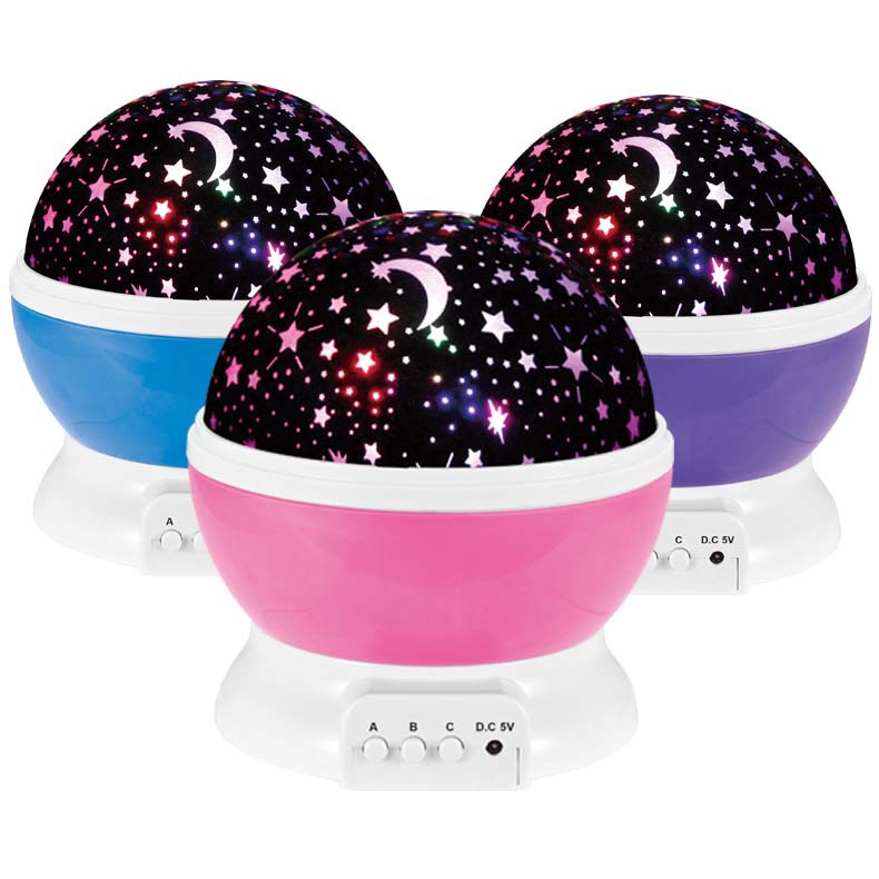 Hot Sale Gift Romantic Qicai Ratating With Night Light Base LED Star Projector Sky Galaxy Starry Night Light Projector