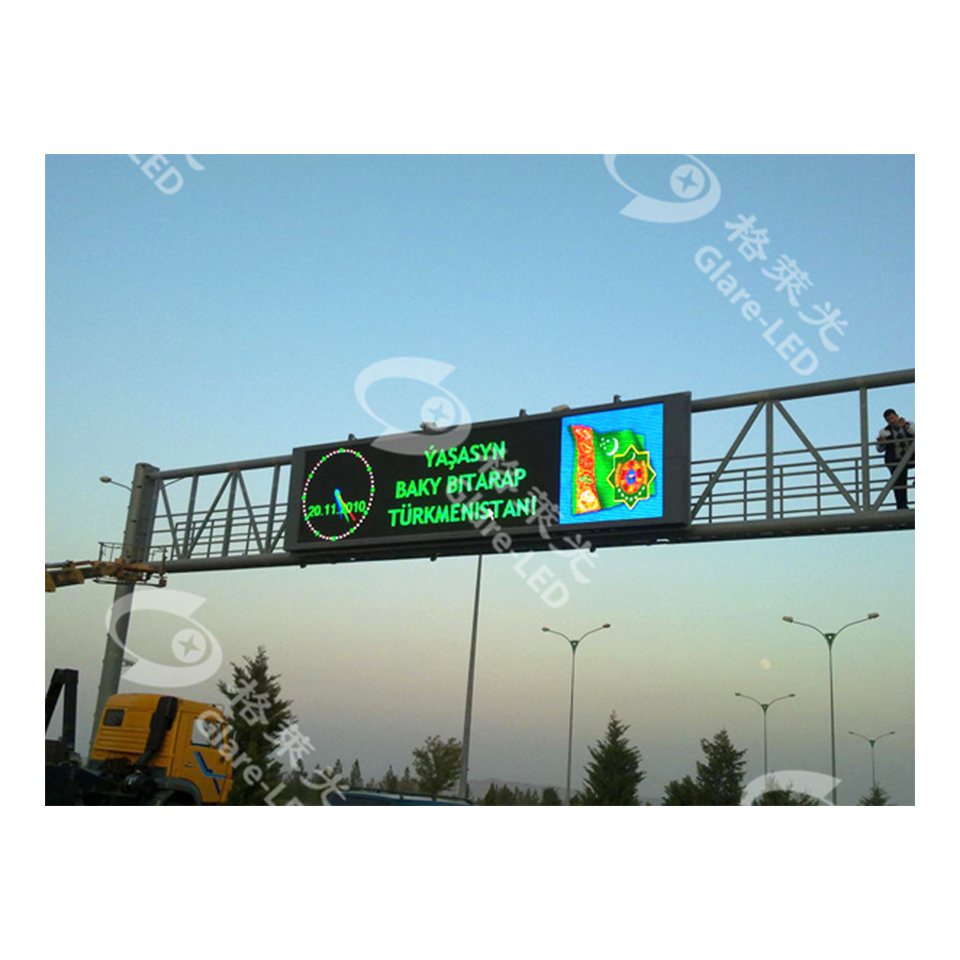 City Roadside Variable Message Sign P10 P16 P20 P25 Road Gantry Top Variable Message Sign Fullcolor LED display traffic led sign