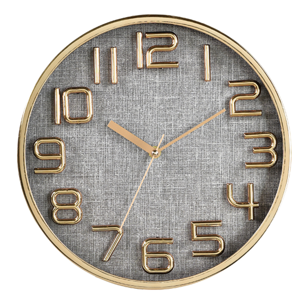 12 Inch 3d Number Marble Grain Wood Grain Bright Color Wall Clocks for Decorative