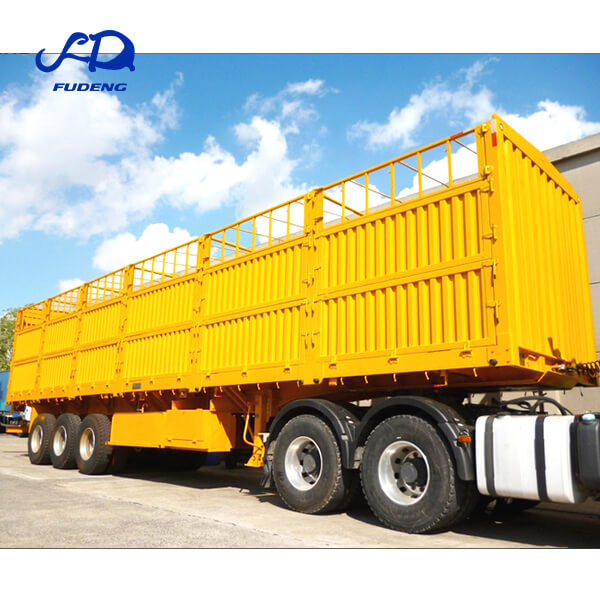2 3 4 axles fence trailer 40ft 50 tons 60 tons cattle livestock cargo fence semi truck trailer for sale