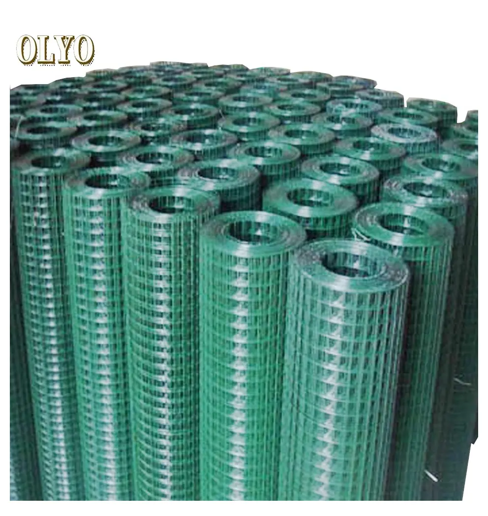 Green PVC Coated Iron Wire Welded Mesh Roll for Farm Garden Fence