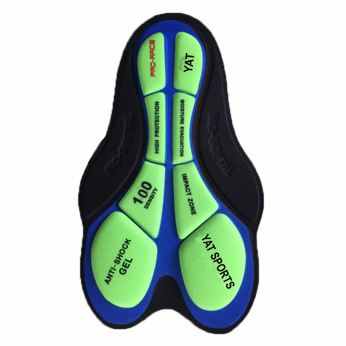 high density foam cushion cycling accessories quick dry custom design sublimation pattern surface chamois gel cycling pad