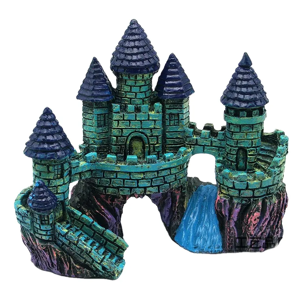 Aquarium Resin Castle decoration fish tank size artificial resin castle aquarium fish tank decoration