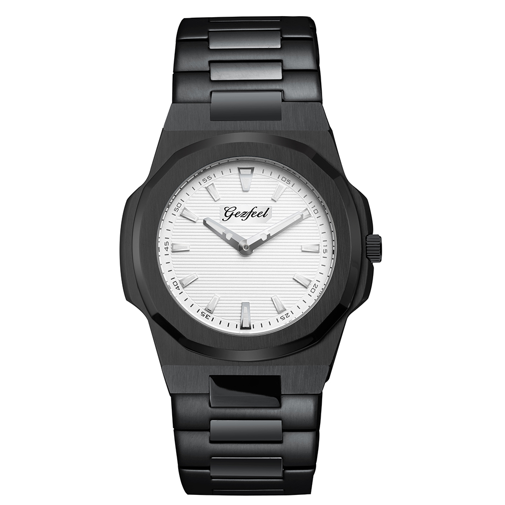 Black Plating Stainless Steel Auto-date Lady Mens Watch