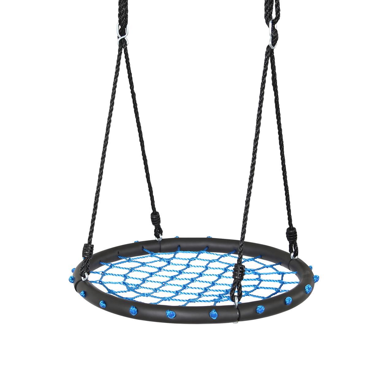 Outdoor garden kids swings saucer spinning tree round rope spider web swing